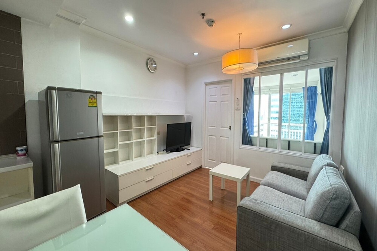CondoSukhumvit, Asoke, Thonglor : 🔥 For Sale - Rent !! Big balcony, There is a bathtub !! 🔥 Code C20230110950..........Grand Park View Asoke, 1 bedroom, 1 bathroom, high floor 26++, furnished, ready to move in, Special Deal!!📣📣