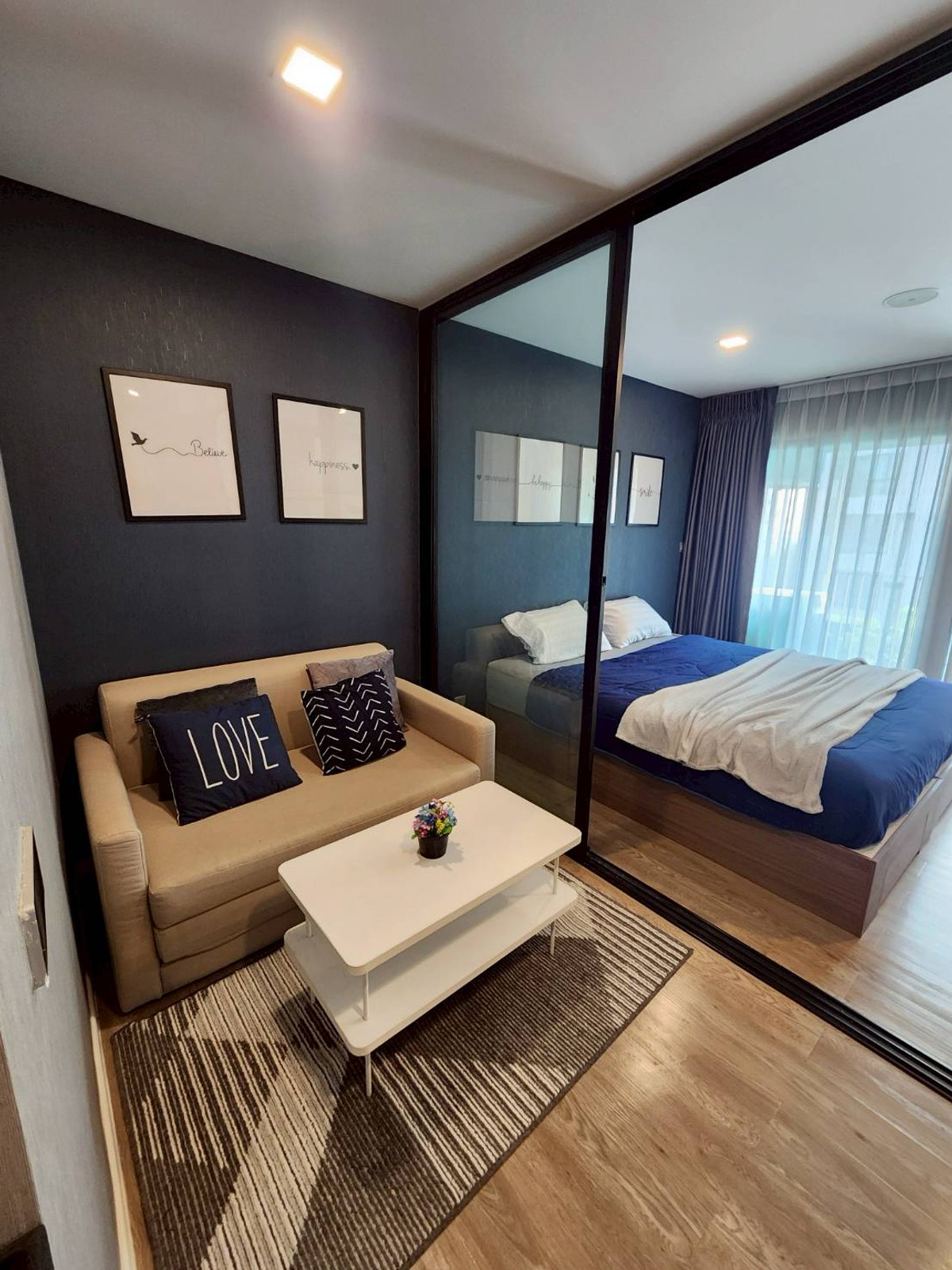 ให้เช่าคอนโดปทุมธานี รังสิต ธรรมศาสตร์ : 🏡 ให้เช่า Kave Town Space 12,500฿💖  ✨ ตึก D ชั้น 4 ห้องใหญ่ วิวสระ ✅️ พร้อมเข้าอยู่