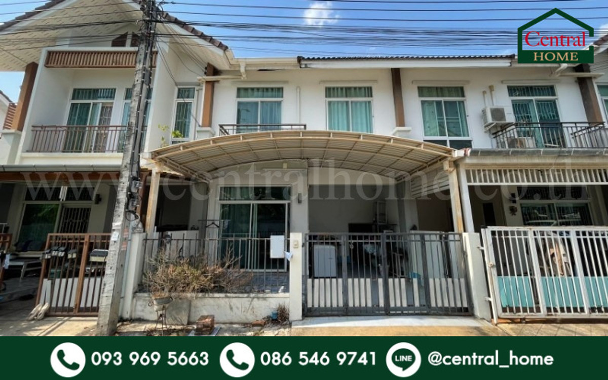 ขายทาวน์โฮมนนทบุรี บางใหญ่ บางบัวทอง : ทาวน์เฮ้าส์ บ้านเปี่ยมสุข รัตนาธิเบศร์ - วัดสวนแก้ว หน้าบ้านไม่ชนใคร