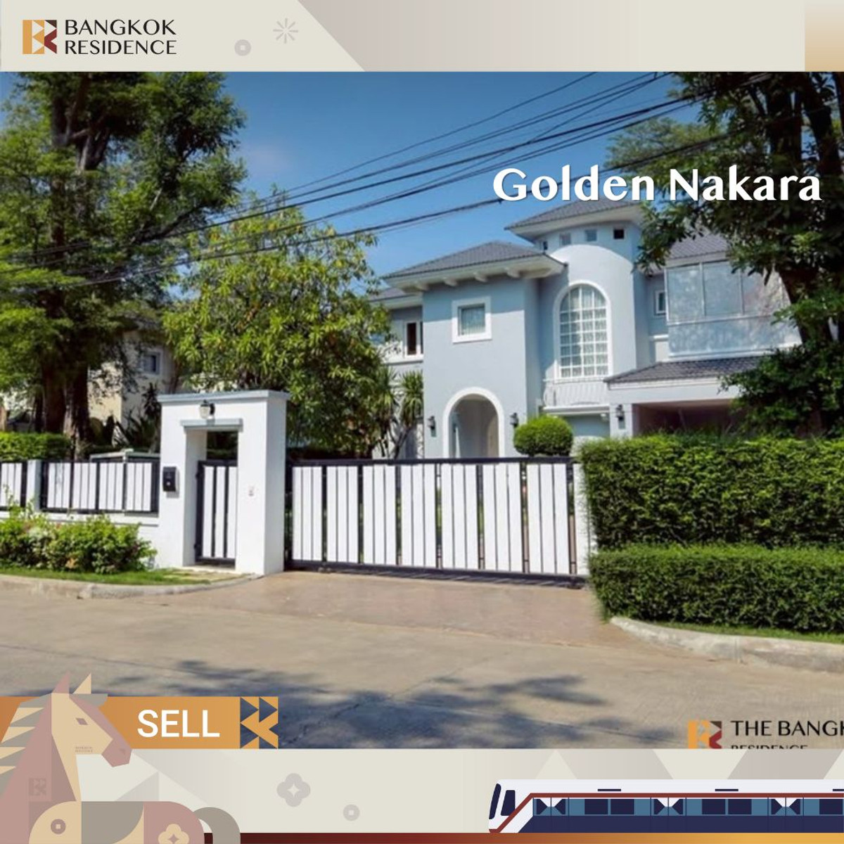 For SaleHouseLadkrabang, Suwannaphum Airport : 🏡 Golden Nakara ✨ - Beautiful Large Home  near Rama 9 Expressway