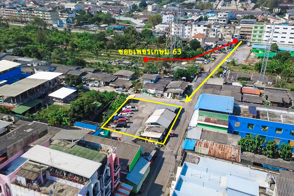 ขายที่ดินบางแค เพชรเกษม : [ขาย] ที่ดิน 174 ตรว. เพชรเกษม 63 (ซอยวัดม่วง) — แปลงสี่เหลี่ยมสวย ทำเลลัดออกได้รอบทิศ!  