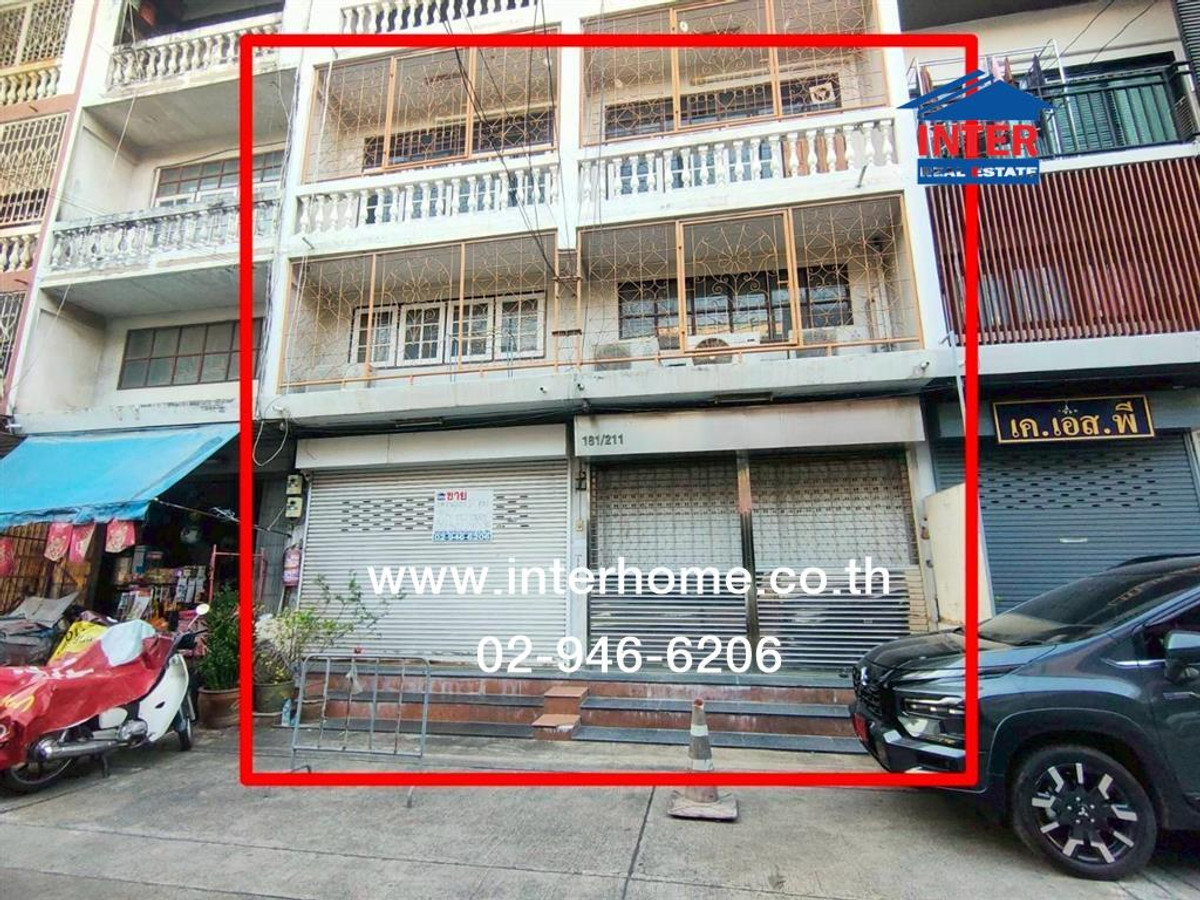 For SaleShop HouseBang Sue, Wong Sawang, Tao Pun : Commercial building, 4 floors, 28 sq m. Commercial building near Bang Pho Hospital, Gateway Mall, behind Bang Pho Hospital. Pracharat Sai 2 Road, Bang Sue District, Bangkok