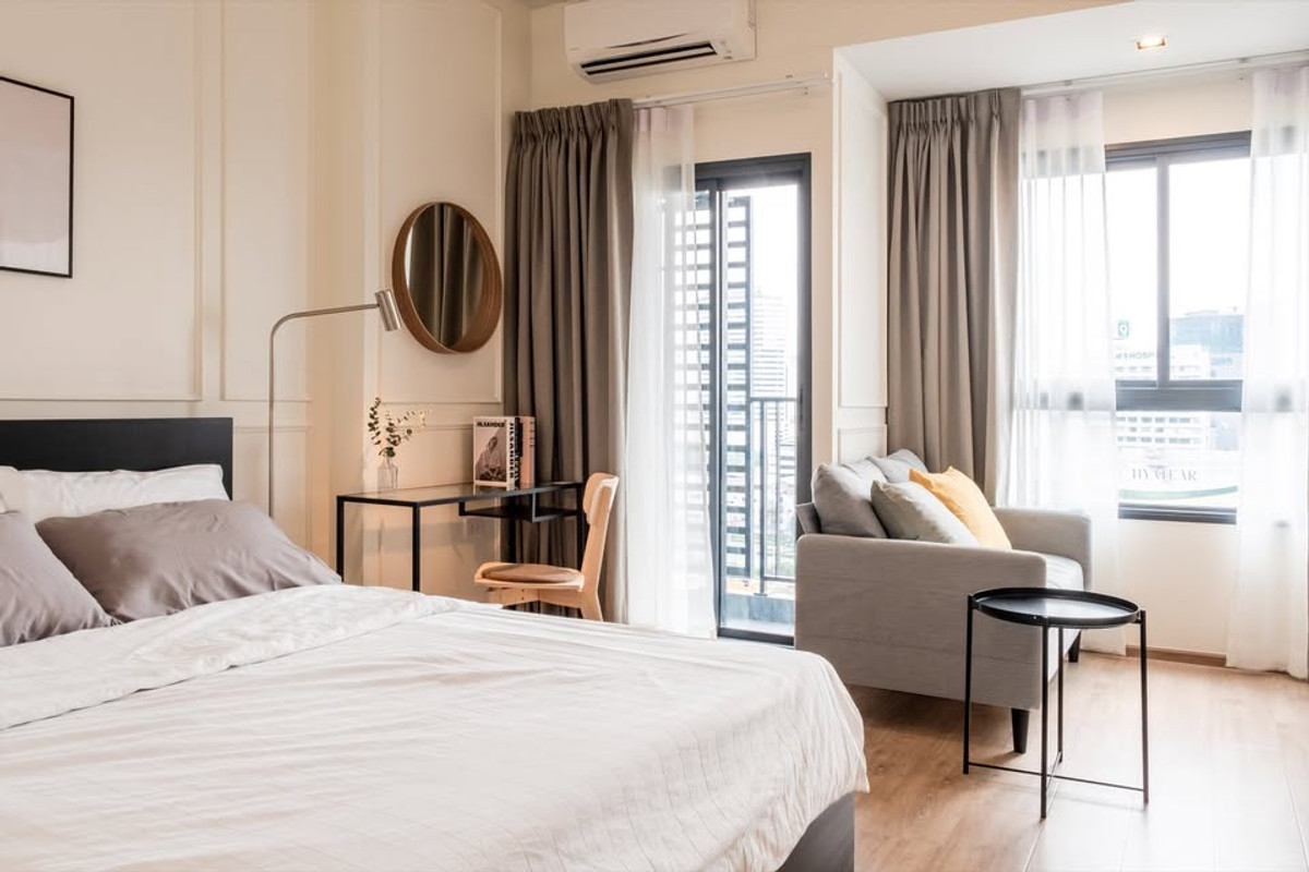 ให้เช่าคอนโดพระราม 9 เพชรบุรีตัดใหม่ RCA : For rent !! คอนโด ห้องStudio พร้อมอยู่ :✨ IDEO Rama9-Asoke :  ใกล้ MRT สถานีพระราม 9