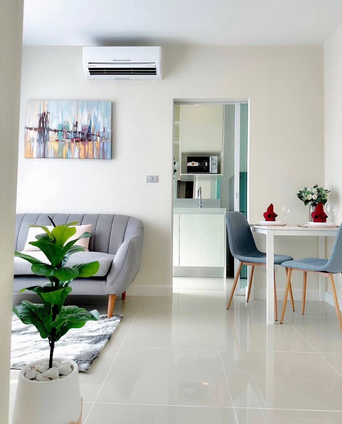 ให้เช่าคอนโดอ่อนนุช อุดมสุข : 🌿ให้เช่าคอนโด The Sky Sukhumvit ใกล้ BTS อุดมสุข ติด Skywalk✨