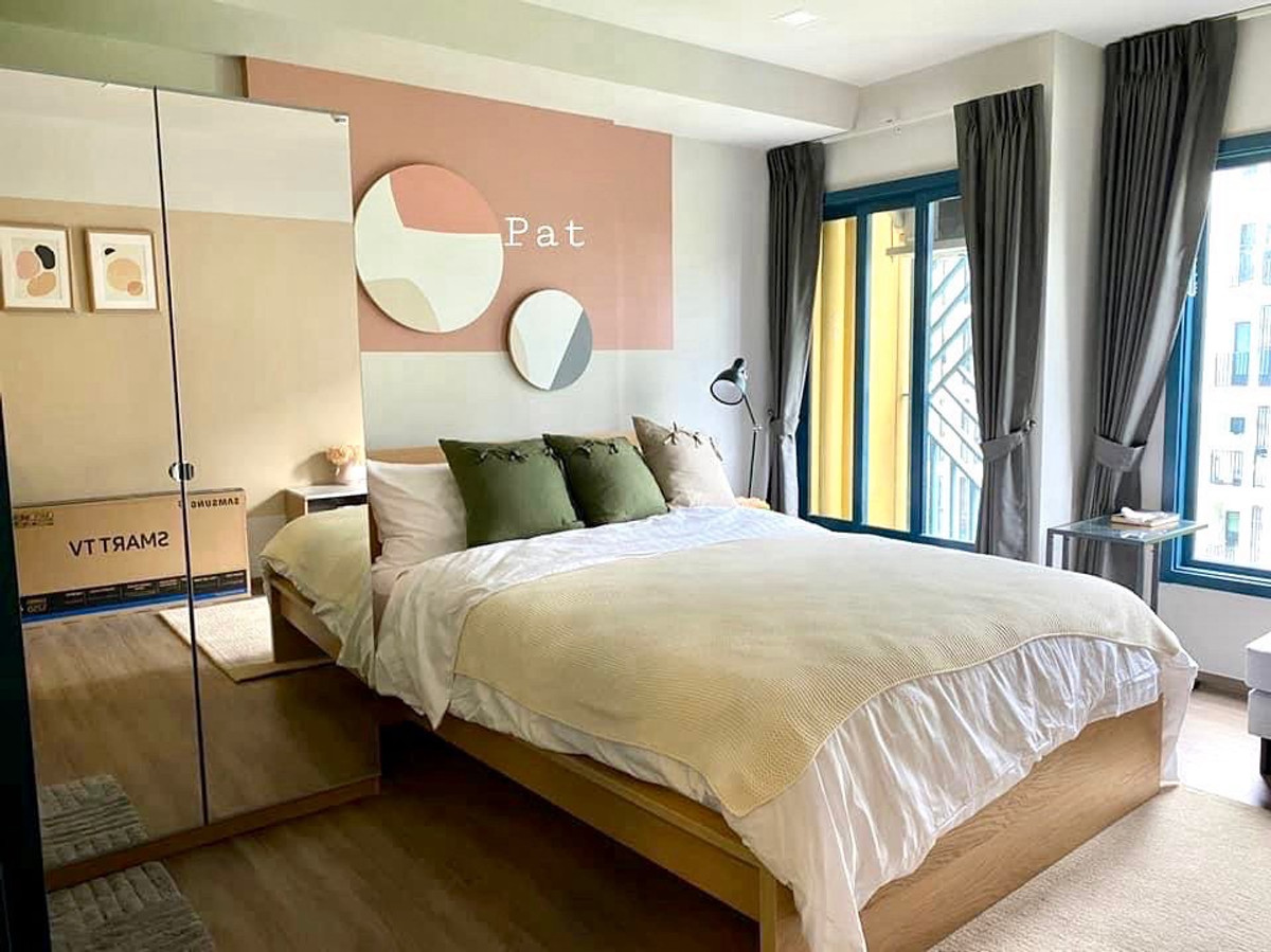 For RentCondoOnnut, Udomsuk : The Base Sukhumvit 50, fully furnished, 26 sq m., 12,000 baht.