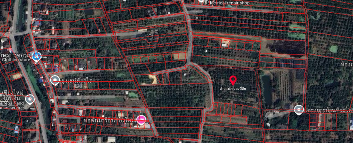 For SaleLandChiang Mai : Whole plot of land for sale, Chomphu Subdistrict, Saraphi District, Chiang Mai Province, 9-0-72 rai.