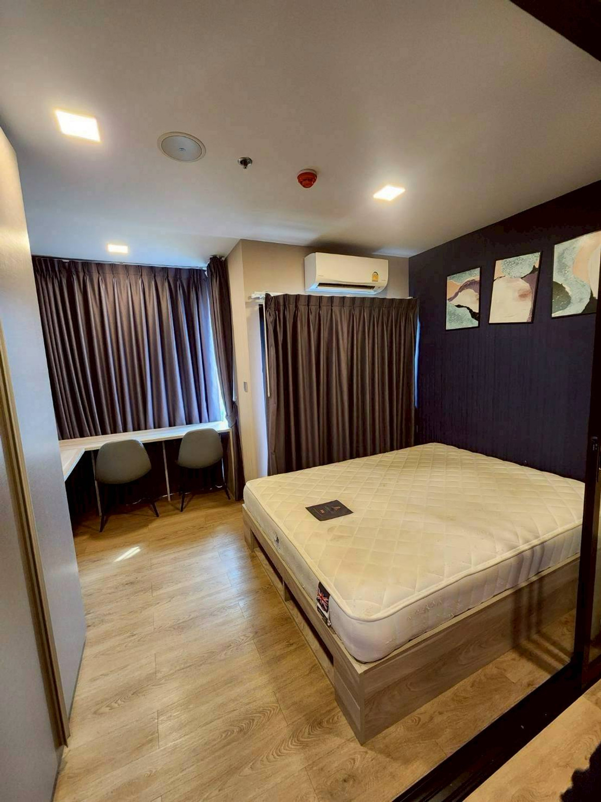 For RentCondoPathum Thani,Rangsit, Thammasat : 🏡 For rent Kave TU 8,500฿💖 ✨ Building D, 6th floor, field view, beautifully decorated.