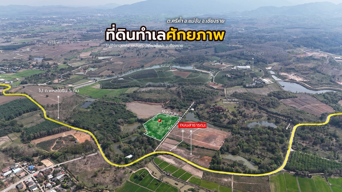 ขายที่ดินเชียงราย : ประกาศขายที่ดิน ทำเลศักยภาพ ใกล้แหล่งท่องเที่ยว
ตำบลศรีค้ำ อำเภอแม่จัน จังหวัดเชียงราย 57110