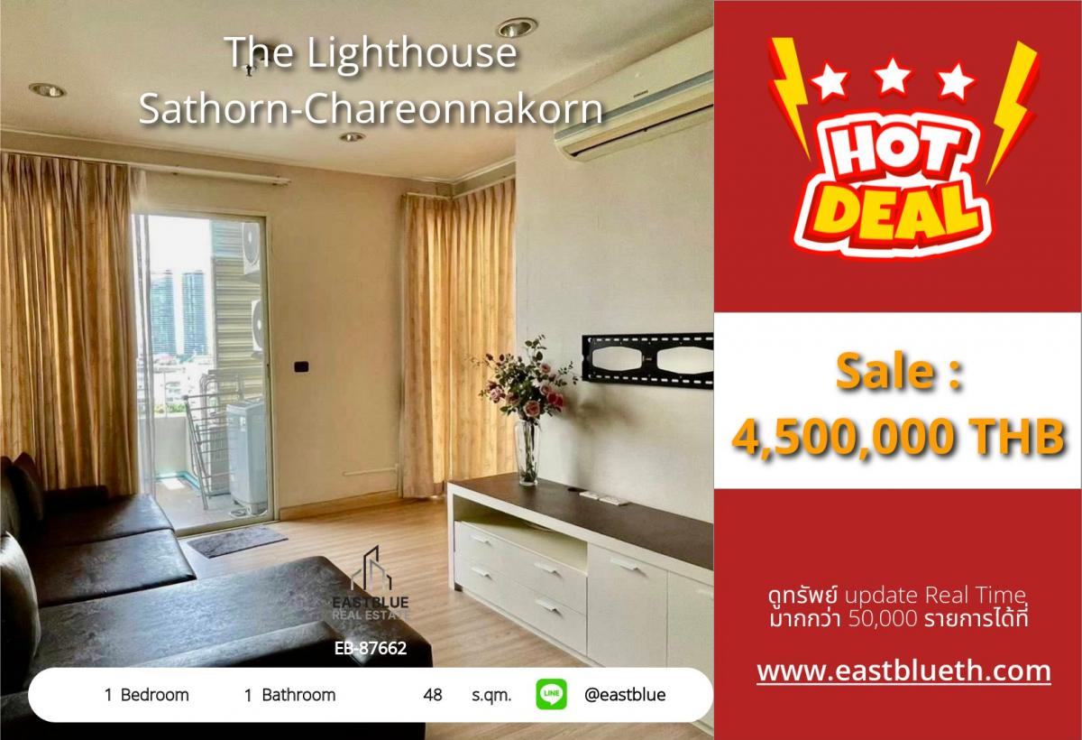 For SaleCondoWongwianyai, Charoennakor : Luxury condo in the heart of Sathorn, 1 bedroom, 48 sqm, great price of 4.5 million!
Near BTS/MRT, convenient transportation with amenities around the project!