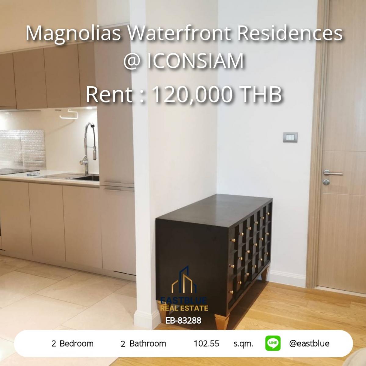 For RentCondoWongwianyai, Charoennakor : Luxurious 2-bedroom Magnolias Waterfront @ ICONSIAM
For rent at only 120,000 THB/month near BTS Krung Thonburi!