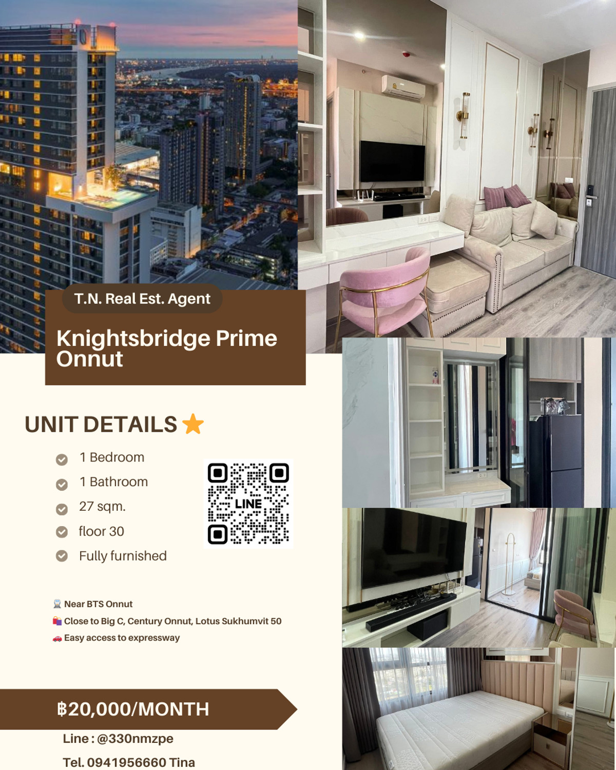 For RentCondoOnnut, Udomsuk : Knightsbridge Prime Onnut, beautifully decorated room