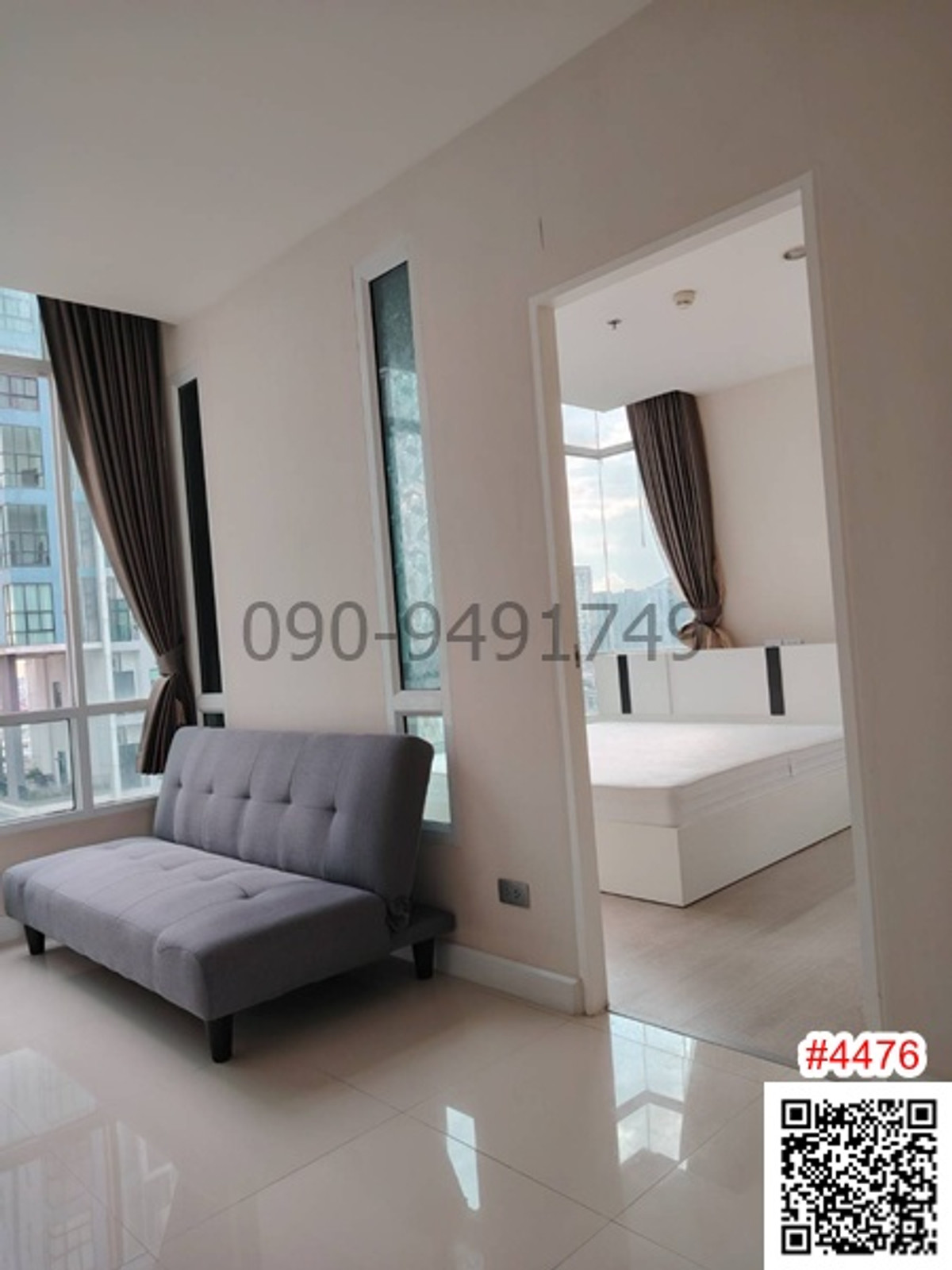 For RentCondoOnnut, Udomsuk : Condo for rent, The Sky Sukhumvit, 16th floor, Building B, near BTS Udomsuk Station.