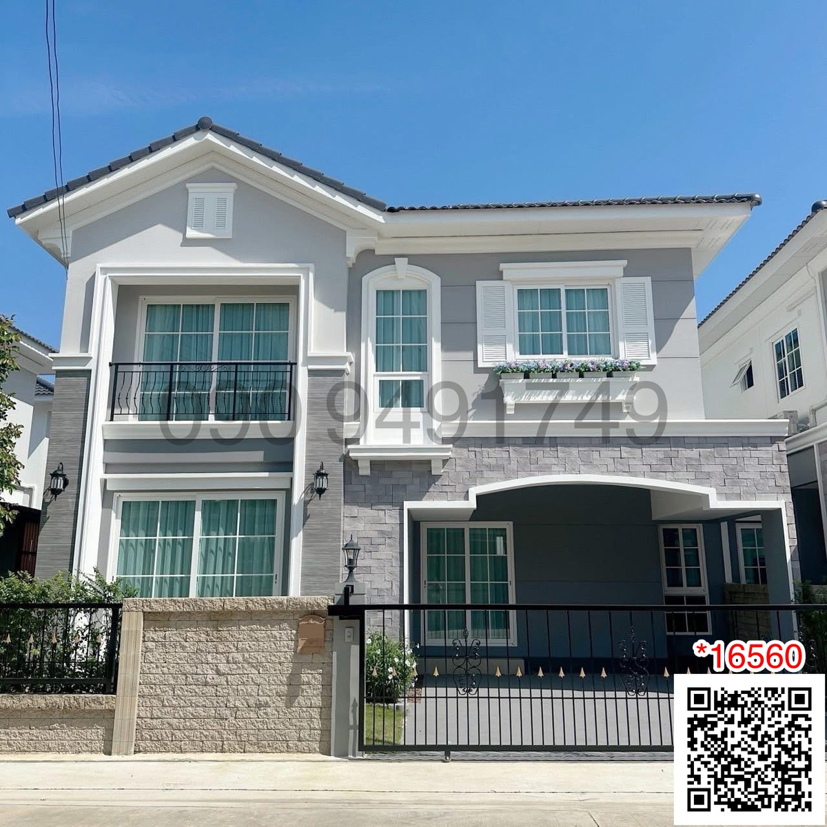 For RentHouseSamut Prakan,Samrong : For rent, 4-bedroom detached house, Golden Neo Sukhumvit-La Salle, near Central Bangna, only 1 kilometer.
