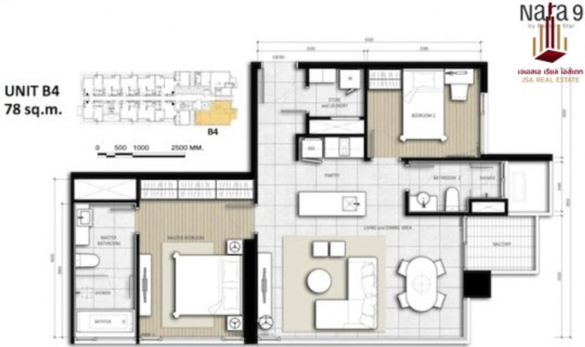 For SaleCondoSathorn, Narathiwat : ✨ Selling Nara 9, price 11.8 M, room 2B/2B