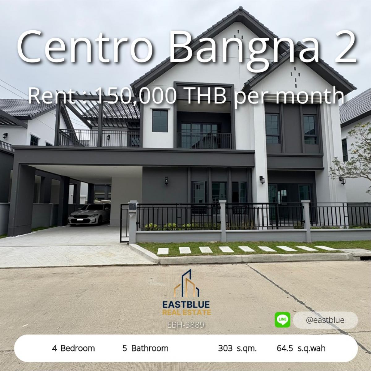 ให้เช่าบ้านบางนา แบริ่ง ลาซาล : 06/02/2026, ให้เช่าทาวน์โฮม 4 ห้องนอน CENTRO BANGNA 2 ใกล้ Mega Bangna 
พร้อมอยู่ เครื่องใช้ไฟฟ้าครบ นัดชมวันนี้!