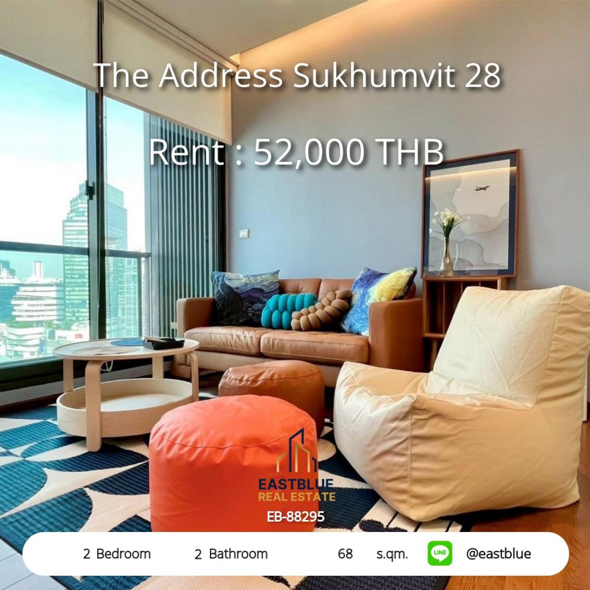 For RentCondoSukhumvit, Asoke, Thonglor : Rent The Address Sukhumvit 28 | 2 bedrooms near BTS Phrom Phong
Luxury living in the city center starting from just 52,000 Baht/month!