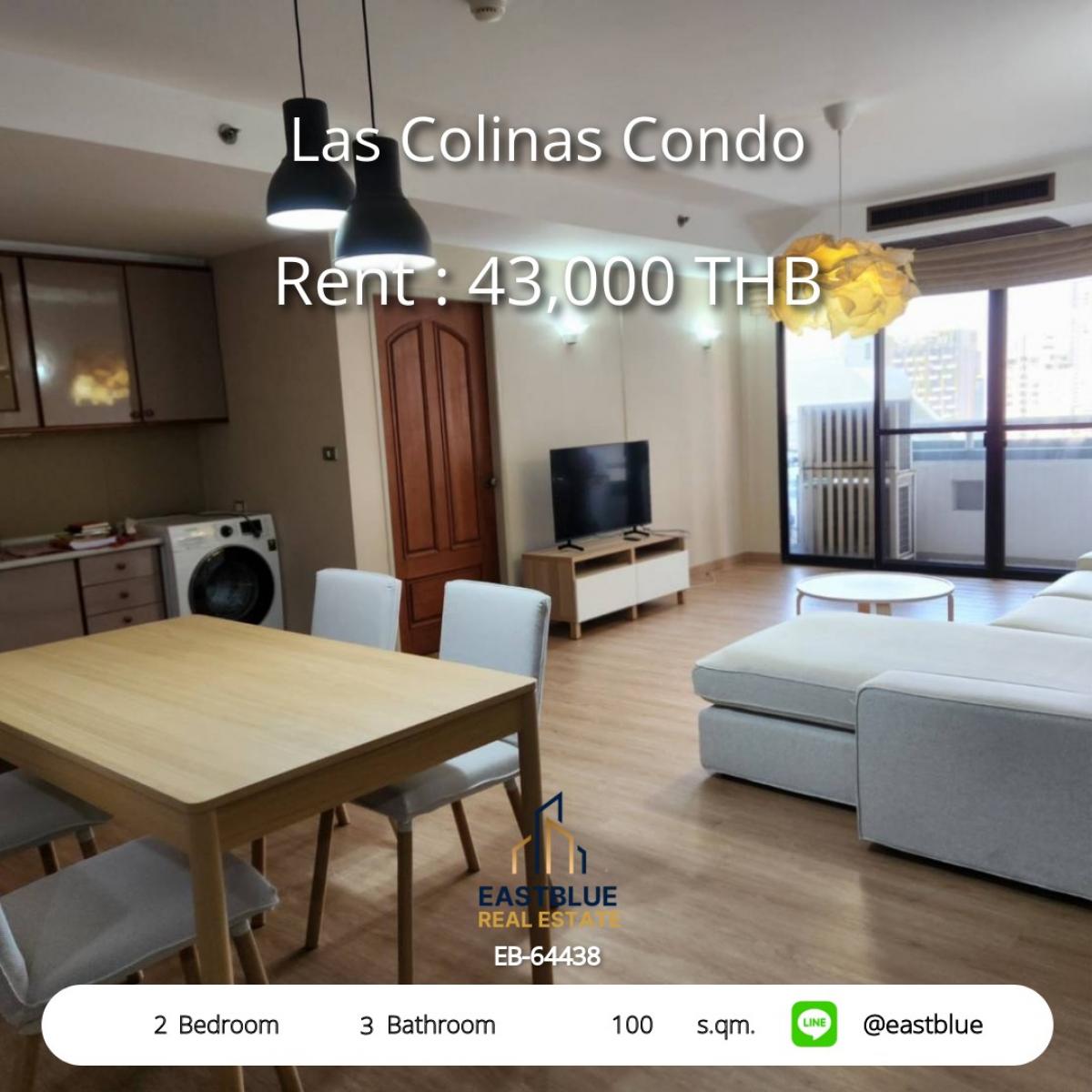 For RentCondoSamut Prakan,Samrong : Rent a luxury condo Las Colinas 2 bedrooms 3 bathrooms in the heart of Asoke
Area 100 sq.m. Price only 43,000 baht/month! With full facilities