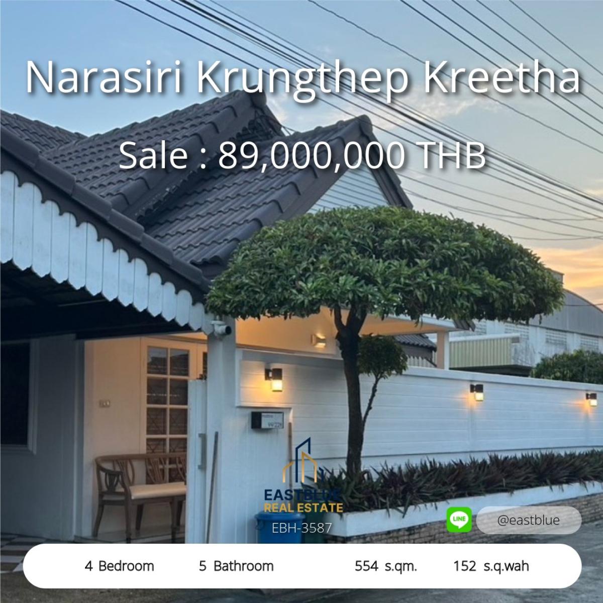 ขายบ้านพัฒนาการ ศรีนครินทร์ : 03/04/2026, บ้านหรู Narasiri Krungthep Kreetha 4 ห้องนอน พื้นที่กว้างขวาง ใกล้เมือง 
โอกาสทอง บ้านใหม่ Luxury Collection พร้อมสวนสไตล์ Central Park พร้อมเช่า 450,000 บาท/เดือน 0642748883