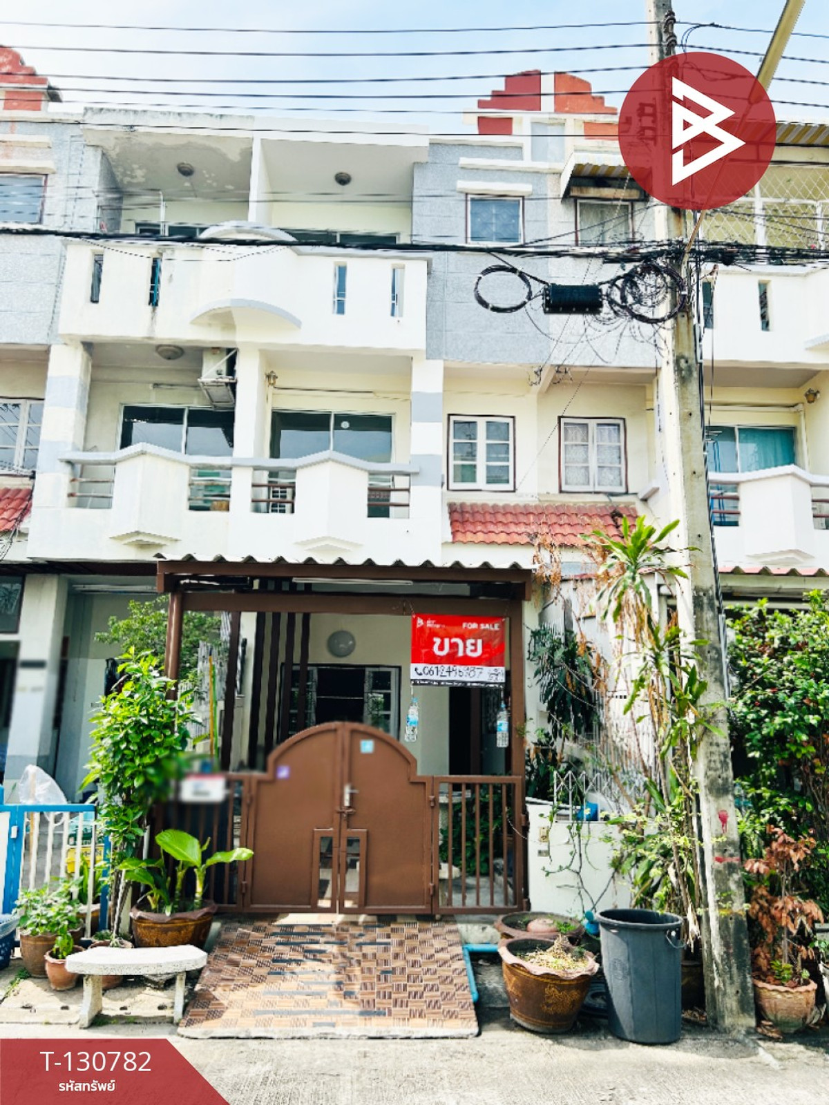 For SaleTownhomeOnnut, Udomsuk : Townhouse for sale Happyland Ville Village, Lasalle 32, Bangna, Bangkok