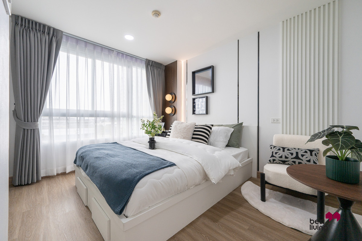 For SaleCondoKaset Nawamin,Ladplakao : Kaset Condo for sale, closed kitchen, perfect functions, near BTS