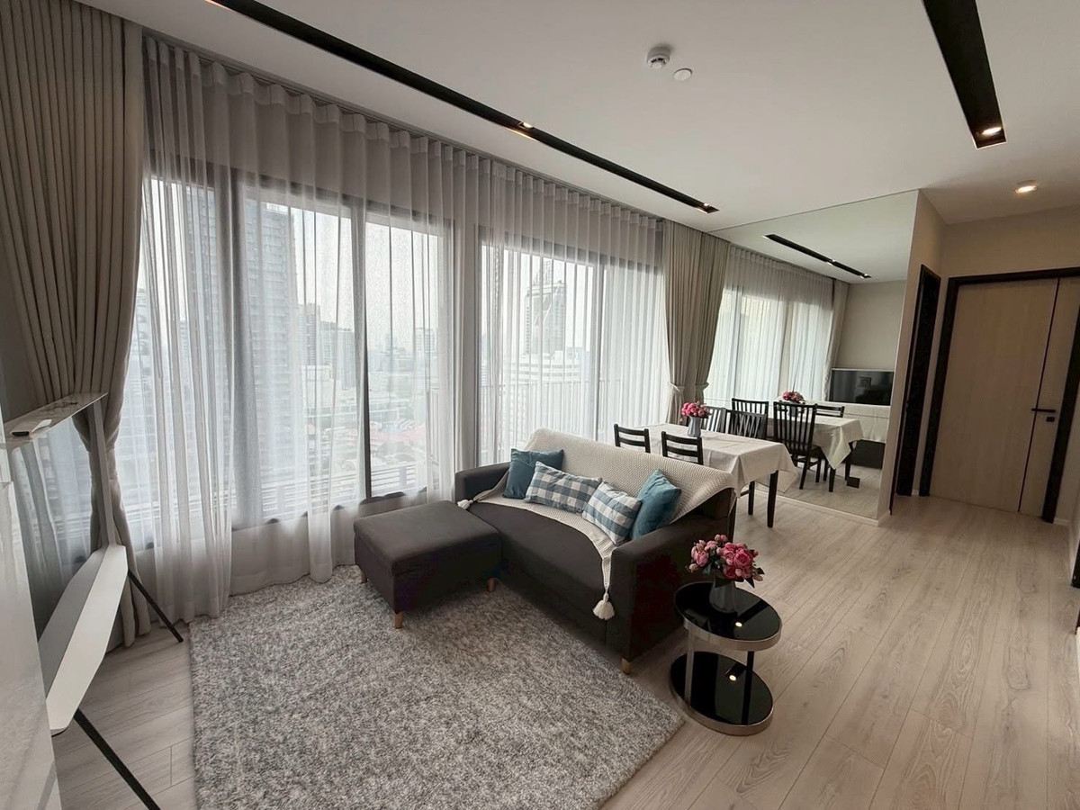 For RentCondoRatchathewi,Phayathai : For rent, The Room Phayathai, 21st floor, size 75 sq m, 2 bedrooms, 2 bathrooms, price 55,000 baht, near APL Ratchaprarop🚝 Beautiful room, ready to move in