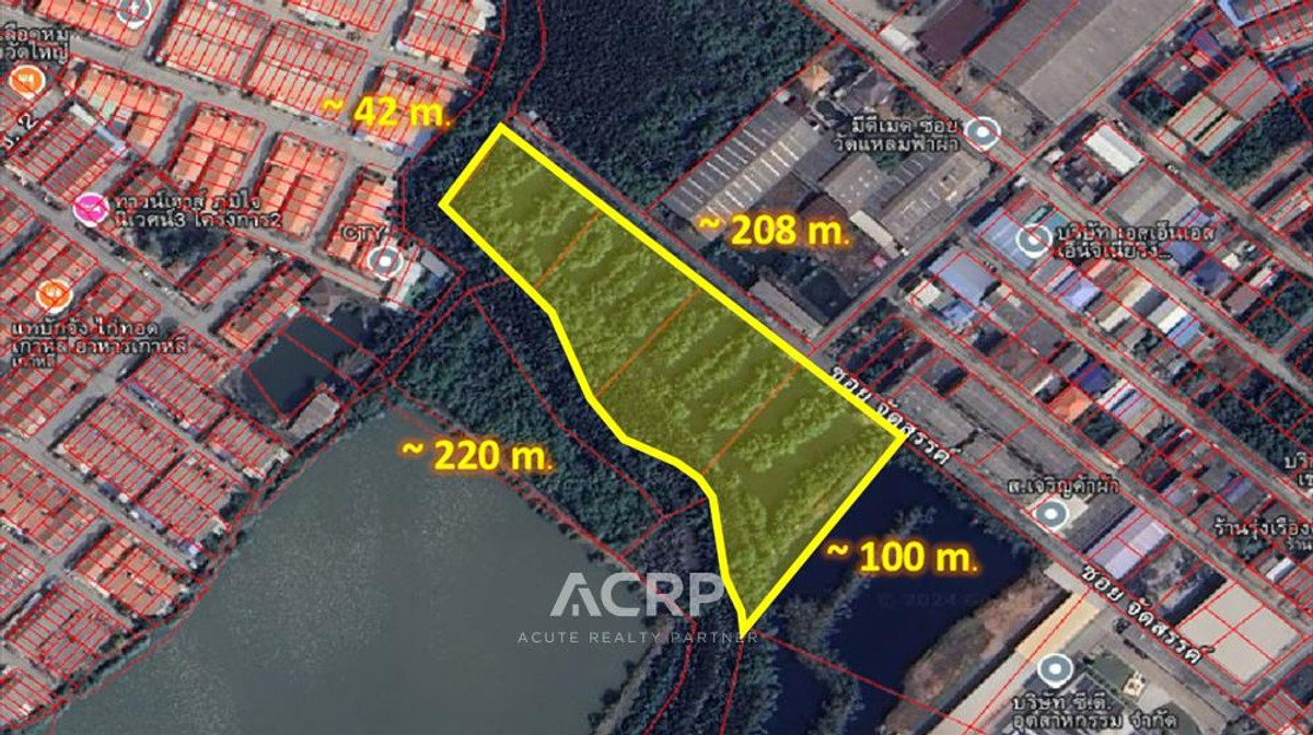 ขายที่ดินสมุทรปราการ สำโรง : ขายที่ดินเปล่าที่ดินสมุทรปราการ เนื้อที่รวม 7-3-36 ไร่ 