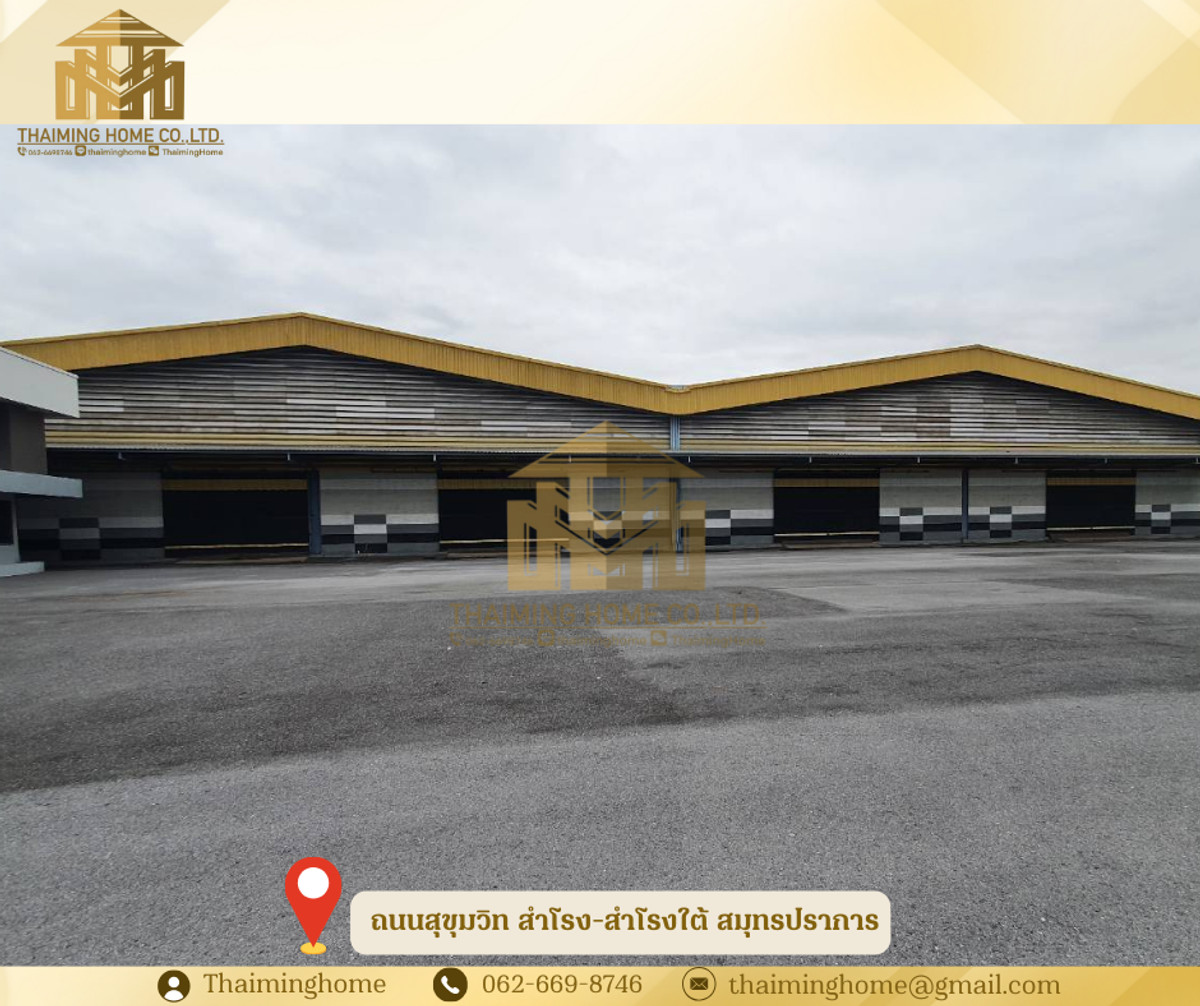 For RentWarehouseSamut Prakan,Samrong : Rent a warehouse with an office space of 10,500 sq.m. Samrong Tai, Phra Pradaeng, Samut Prakan [TW5-220226]