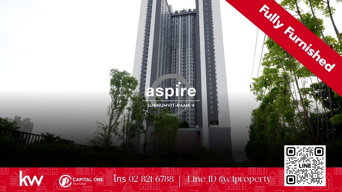 For RentCondoKhlongtoei, Kluaynamthai : 🏙️ For rent: Aspire Sukhumvit – Rama 4 (Aspire Sukhumvit – Rama 4) ✨ New room, high floor (30th floor), most beautiful view of the Chao Phraya River! Near BTS Phra Khanong, only 600 meters 🚇🌅