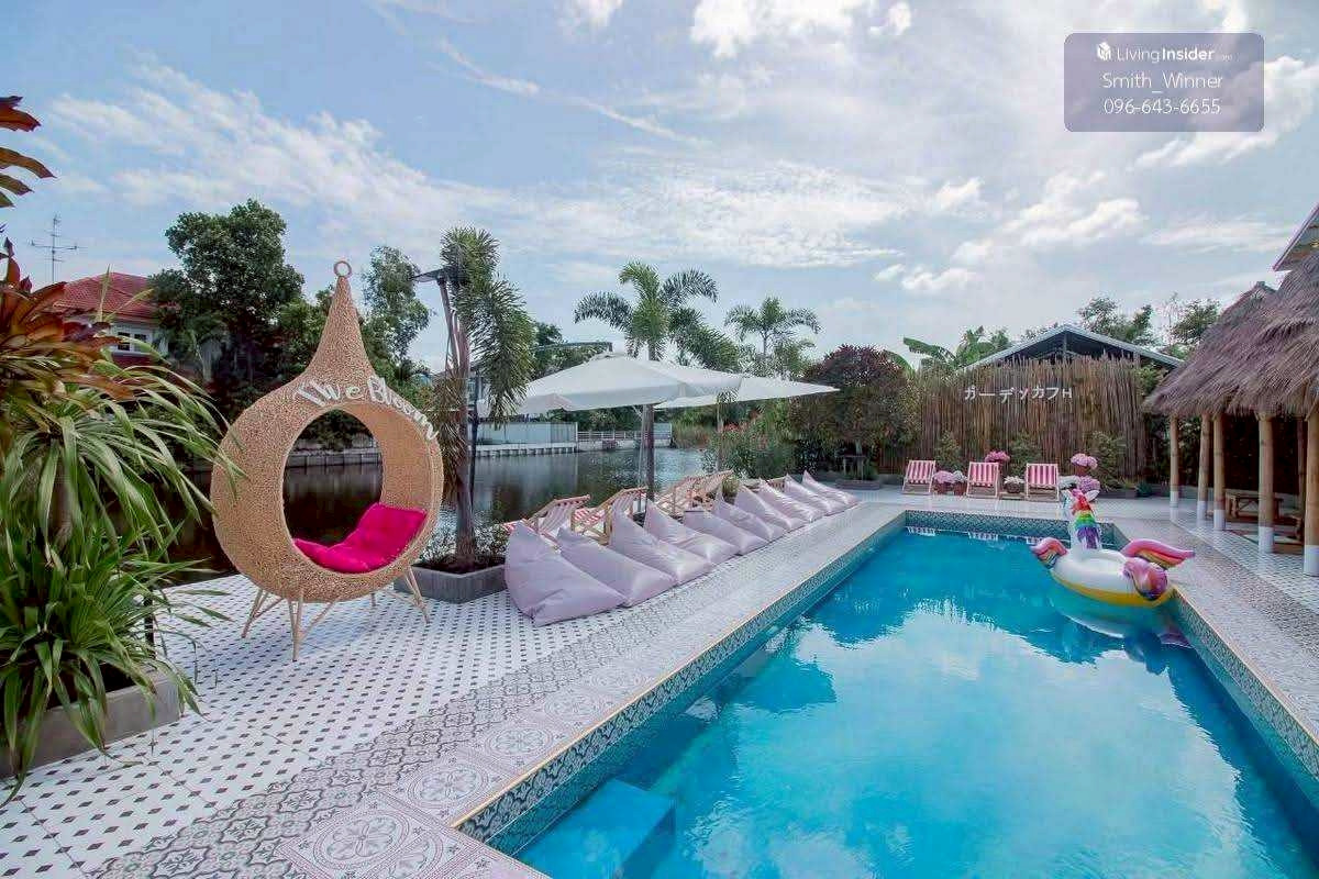 For RentHouseThaphra, Talat Phlu, Wutthakat : LTH14336 – House / Pool Villa for Rent | Ekkachai Lake Ville | Land 286 sq.wah | Usable Area 288 sqm | 4 Beds 3 Baths | Near BTS Wutthakat | 150K/Month | House with swimming pool for rent Ekkachai Lake Ville