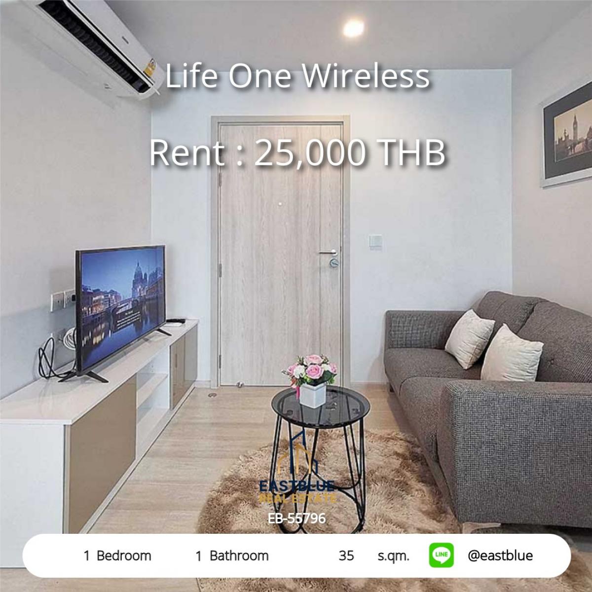 For RentCondoWitthayu, Chidlom, Langsuan, Ploenchit : Rent Life One Wireless 1 bedroom in the heart of Ploenchit, near BTS/MRT
Starting at 25,000 Baht/month with full amenities!