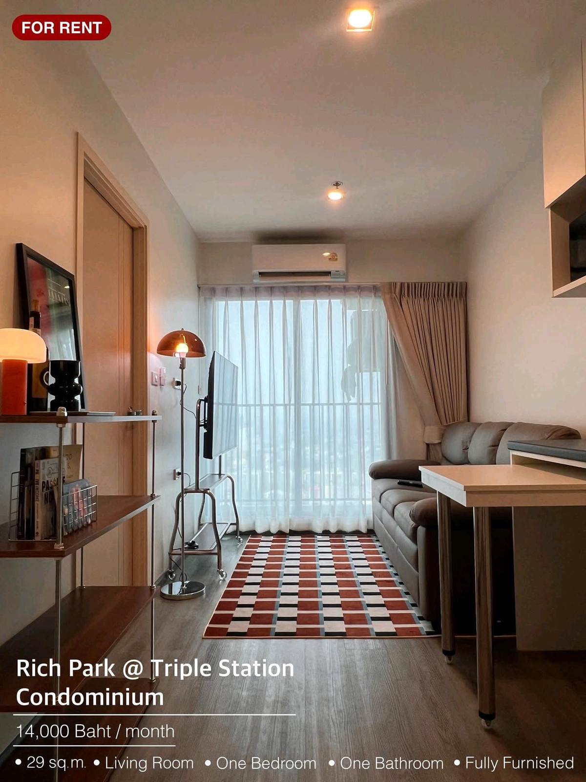 For RentCondoPattanakan, Srinakarin : ✨ Potential location, convenient travel, next to 3 electric train lines 📍 next to Airport Rail Link / MRT Hua Mak 🚆 easy connection to the city. Close to lifestyle sources