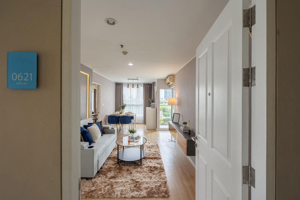 For SaleCondoBang Sue, Wong Sawang, Tao Pun : Condo for sale, U Delight @ Bangsue Station (U Delight @ Bangsue Station), near MRT Bang Son, corner room, garden view.