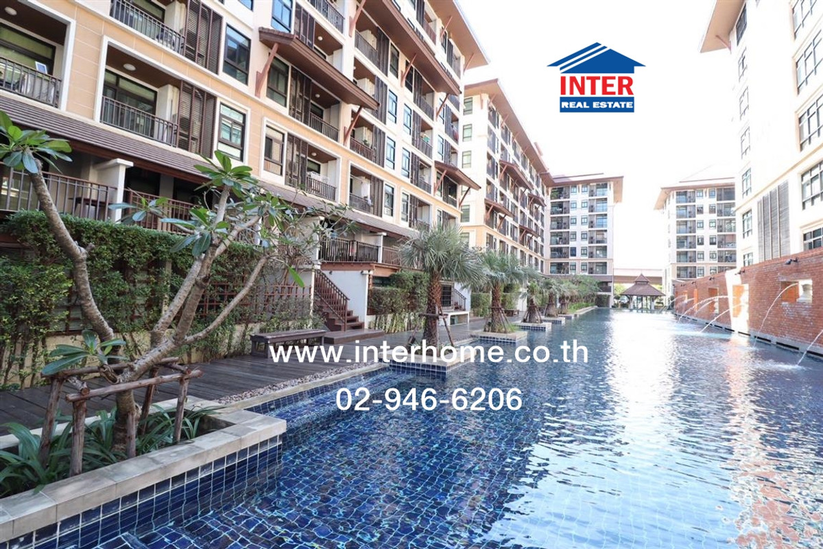 คอนโดเกษตร นวมินทร์ ลาดปลาเค้า : คอนโดมิเนียม 32.72 ตร.ม. บ้านนวธาราริเวอร์ไลฟ์ ใกล้ทางด่วนเอกมัย-รามอินทรา ถนนประดิษฐ์มนูธรรม ถนนเลียบทางด่วนรามอินทรา เขตบึงกุ่ม กรุงเทพมหานคร