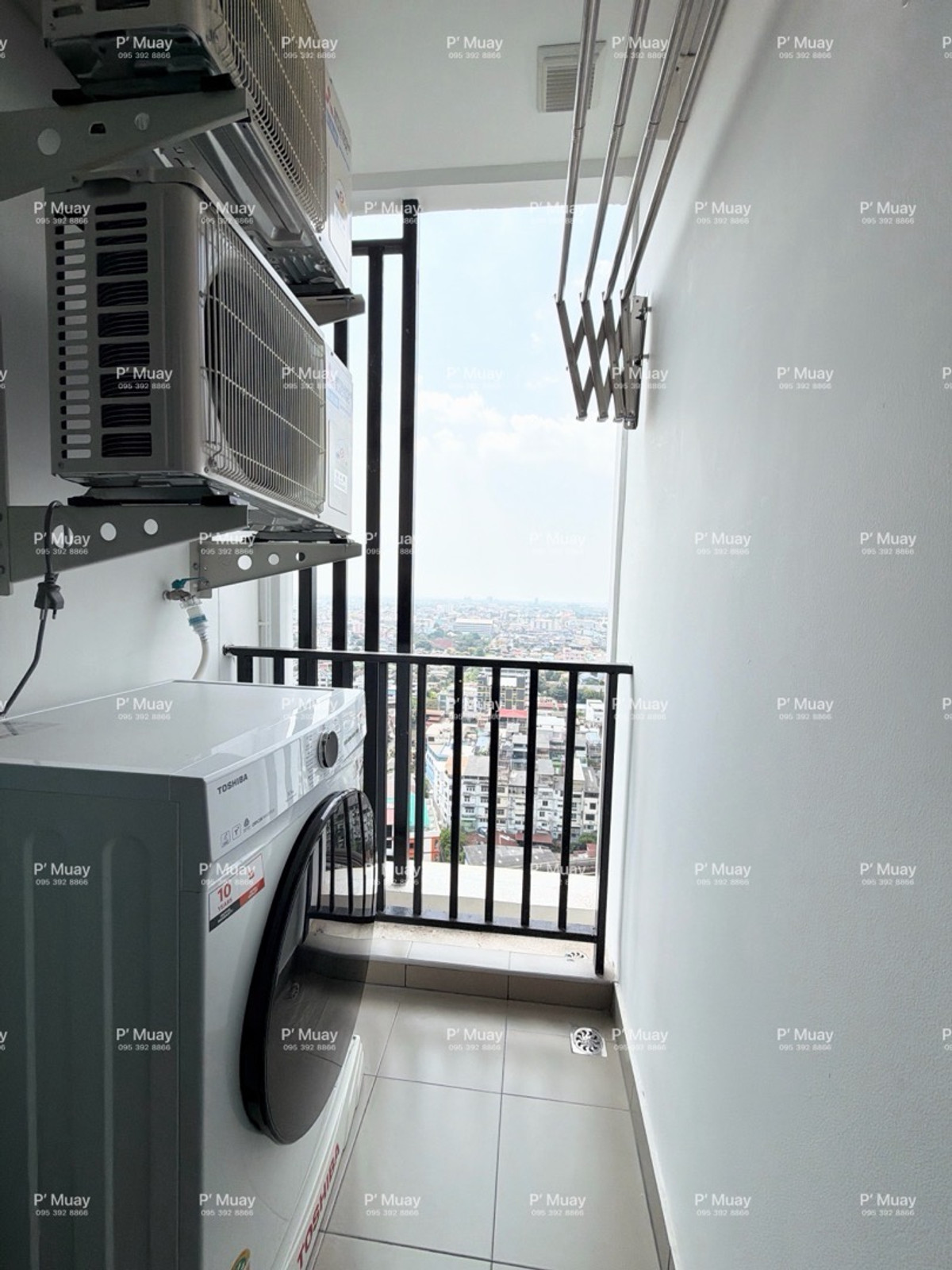 For RentCondoThaphra, Talat Phlu, Wutthakat : For rent, beautiful modern built-in room 🌈 beautiful open view 📍washing machine, front load 8.5 kg ❤️rental price 12,000 baht #Regent Home Wutthakat