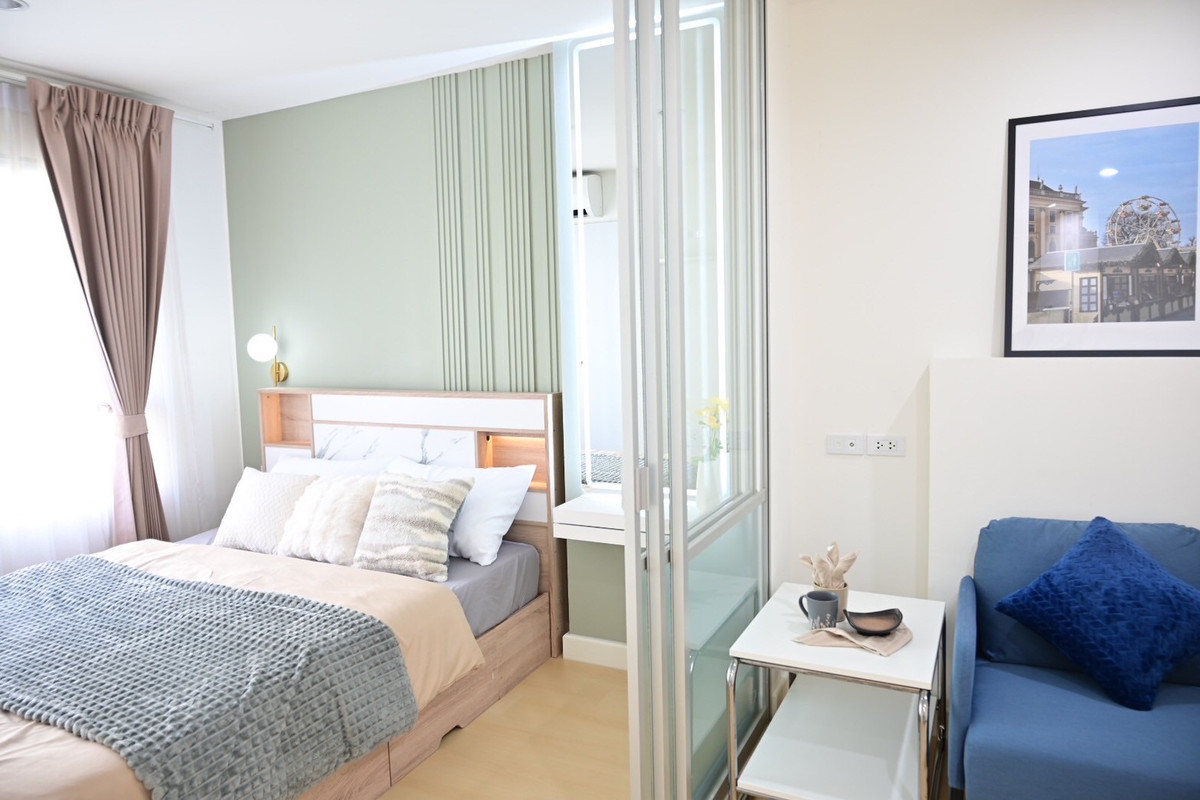 For SaleCondoOnnut, Udomsuk : Urgent sale! 📍 Lumpini Ville On Nut 46 📍 Fully furnished and equipped with appliances. Near MRT Srinuch.