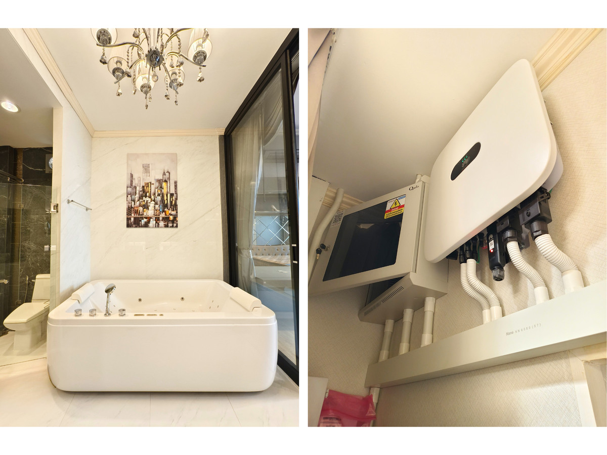 For RentHousePattanakan, Srinakarin : Rent: Detached House, Pattanakarn 50, with Solar Panels, No Maintenance Fees, Newly Renovated, 100 sq.wah, South Facing, 3 Bedrooms, 4 Bathrooms, Maid's Room, Built to Maximize Land Area.