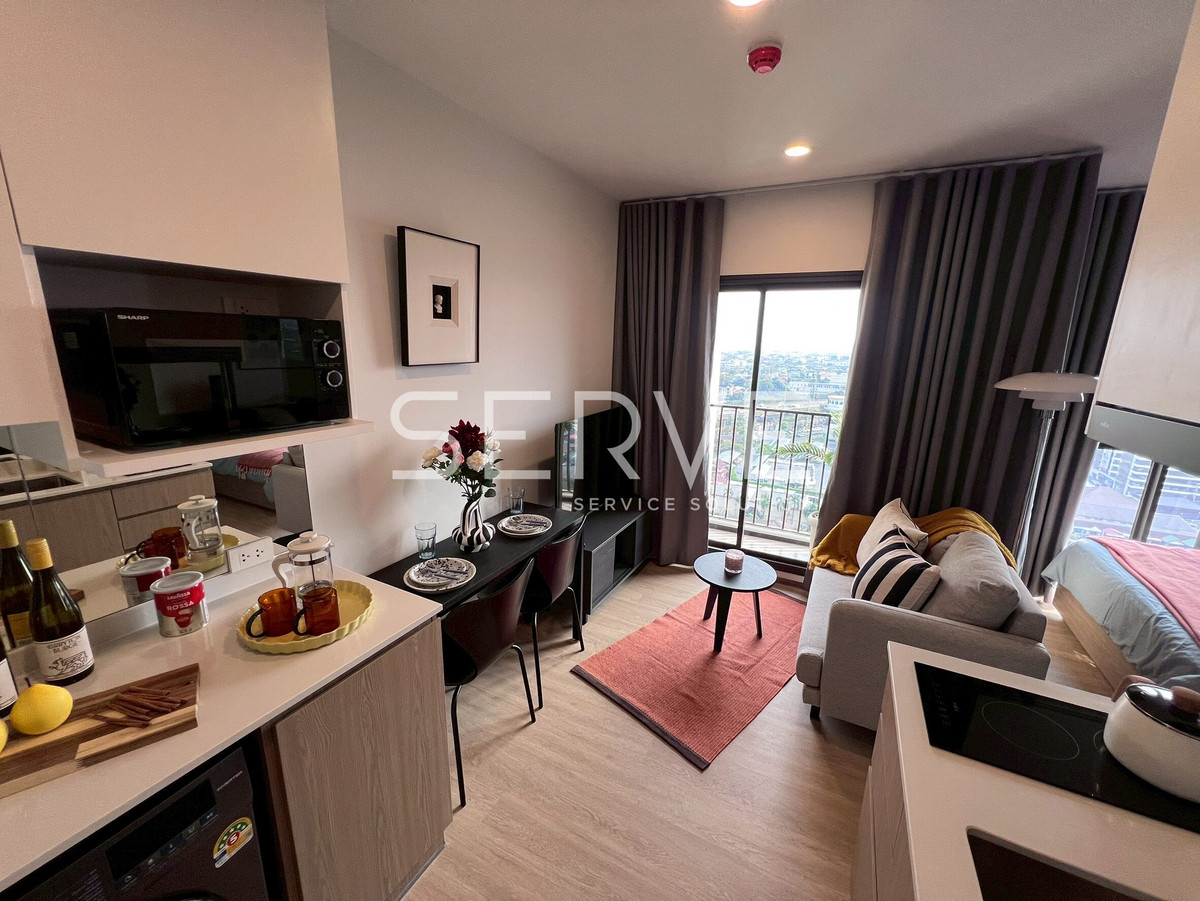 ให้เช่าคอนโดเลียบทางด่วนรามอินทรา :  🔥ห้องใหม่มือ1 สตูดิโอ ตกแต่งสวย เฟอร์แน่น ส่วนกลางจัดเต็ม ทำเลดีมาก อยู่บนถนนประดิษฐ์มนูธรรม ใกล้ Central East Ville @ Noble Create