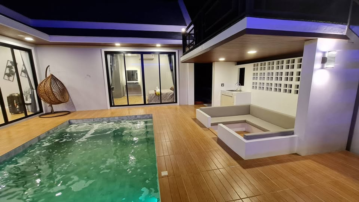 ให้เช่าพัทยา บางแสน ชลบุรี สัตหีบ : พูลวิลล่า พื้นที่ 105 ตร.ว. ซอยวัดญาณ / 3 ห้องนอน (เช่า), Pool villa, area 105 sq wa., Soi Wat Yan / 3 Bedrooms (FOR RENT) BEWN063