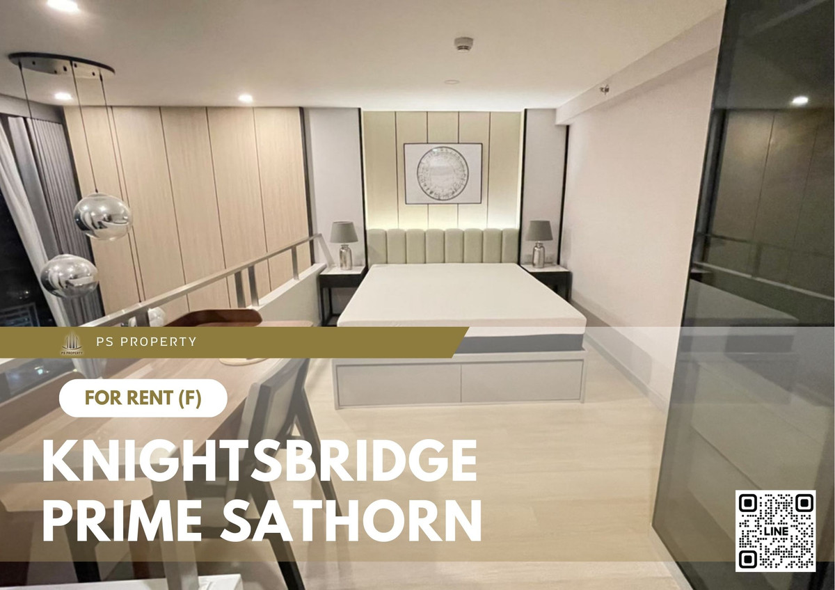 For RentCondoSathorn, Narathiwat : For rent 📍 Knightsbridge Prime Sathorn 📍 Fully furnished with appliances. Near BTS Chong Nonsi.