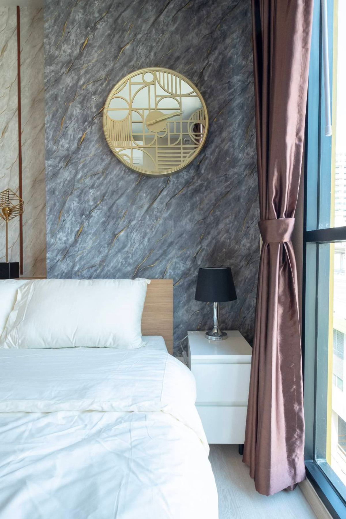 For RentCondoBangna, Bearing, Lasalle : RC023526 Condo corner room fully furnished for rent at NUE Noble Center Bangna, next to Central Bangna