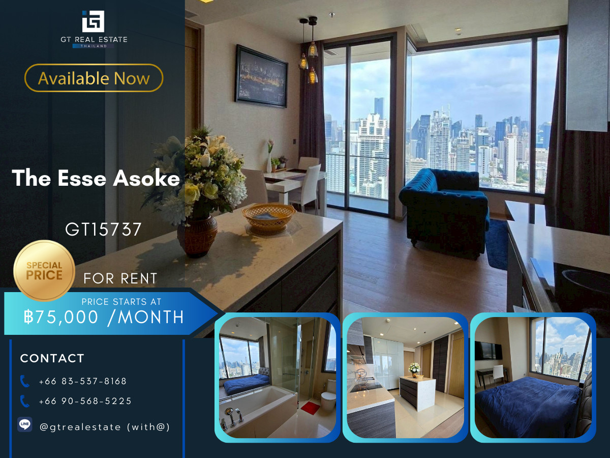 For RentCondoSukhumvit, Asoke, Thonglor : 🏙️ GT15737 | The Esse Asoke Prime Location in CBD
