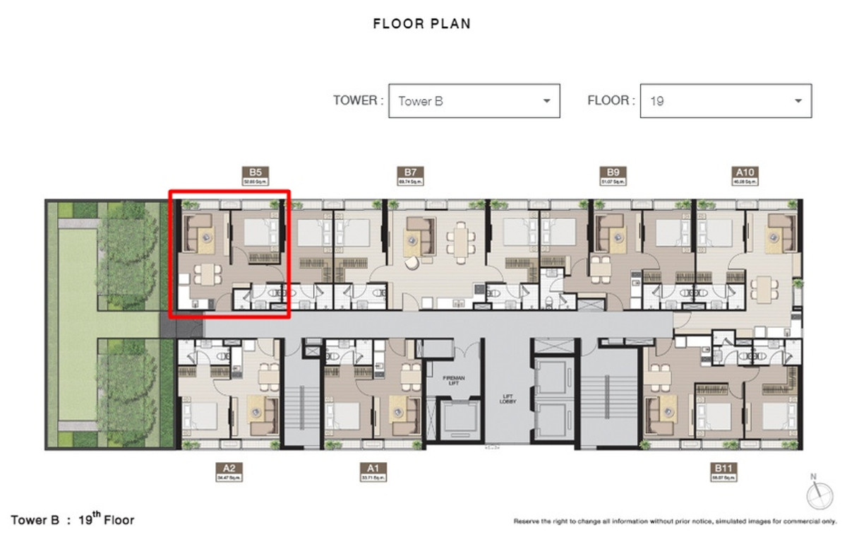 For SaleCondoSukhumvit, Asoke, Thonglor : Noble BE19 / 2 Bedrooms (FOR SALE), Noble BE19 / 2 Bedrooms (For Sale) TARN245