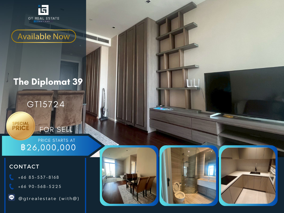 For SaleCondoSukhumvit, Asoke, Thonglor : 🌆 GT15724 | The Diplomat 39 City View in the heart of Phrom Phong.
