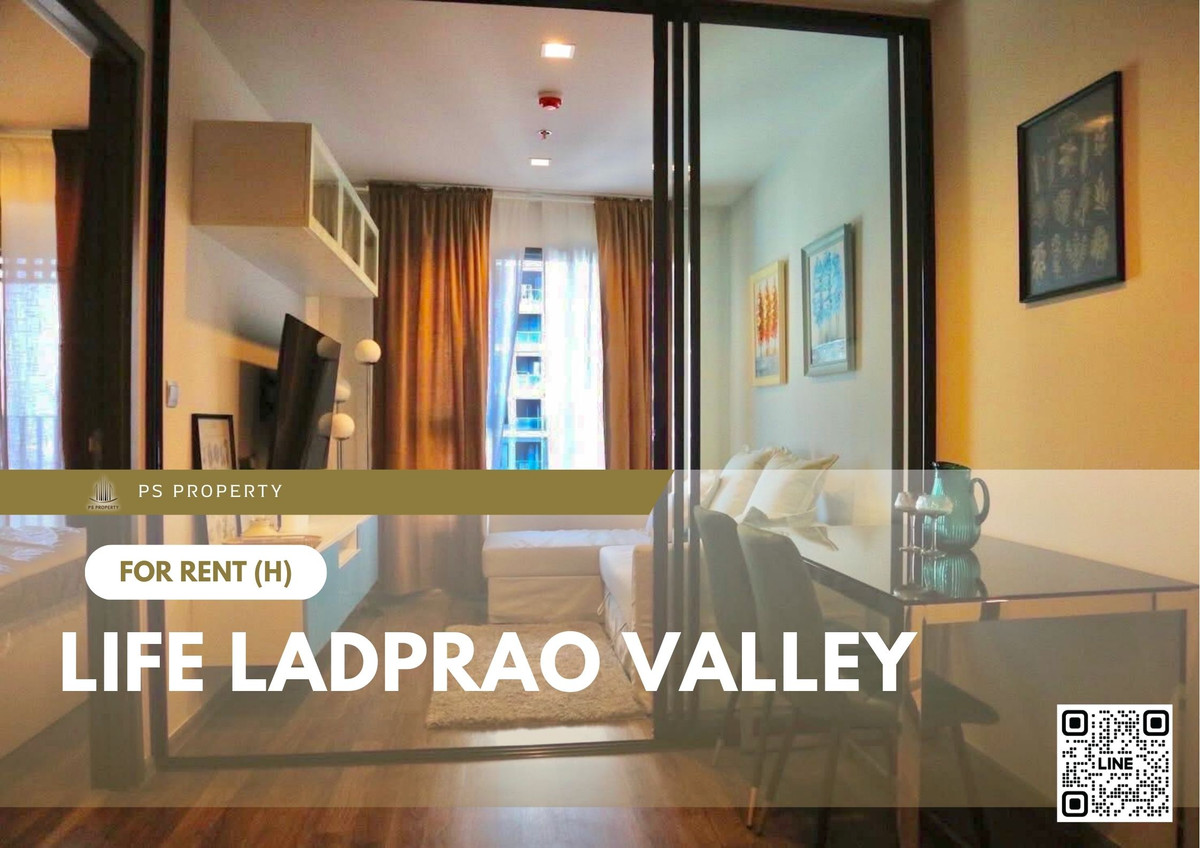 For RentCondoLadprao, Central Ladprao : For rent 📍 Life Ladprao Valley 📍 Fully furnished with appliances. Near BTS and MRT.
