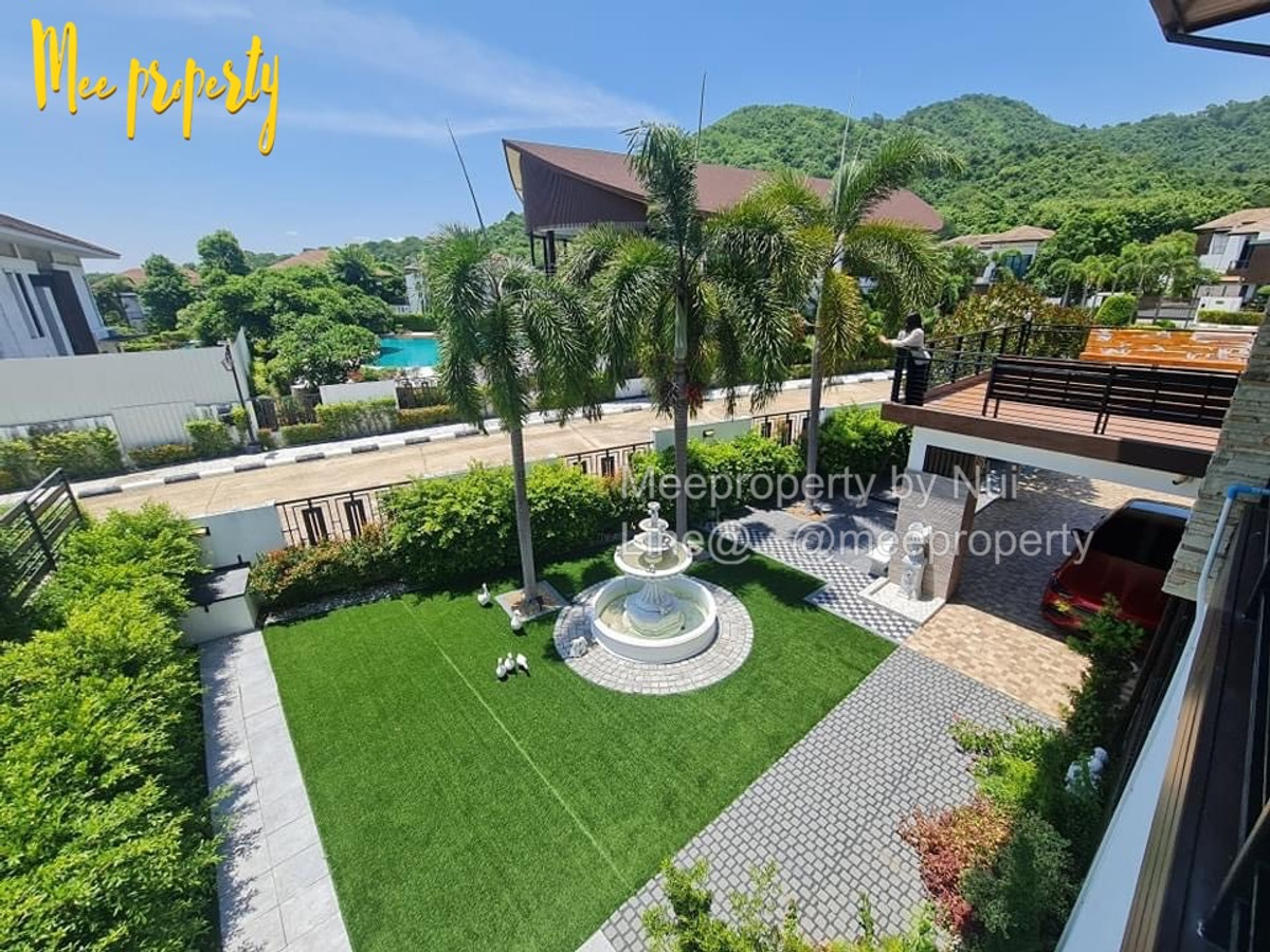 ให้เช่าบ้านพัทยา บางแสน ชลบุรี สัตหีบ : #ให้เช่า  บ้านเดี่ยวสไตล์โมเดิร์นทรอปิคอล 2 ชั้น วิวเขา ขนาดที่ดิน 115 ตร.ว. พื้นที่ใช้สอย 330 ตร.ม.📍 หมู่บ้านนาคราทรัพย์ (ศรีราชา) ใกล้อ่างเก็บน้ำบางพระ  ME-241