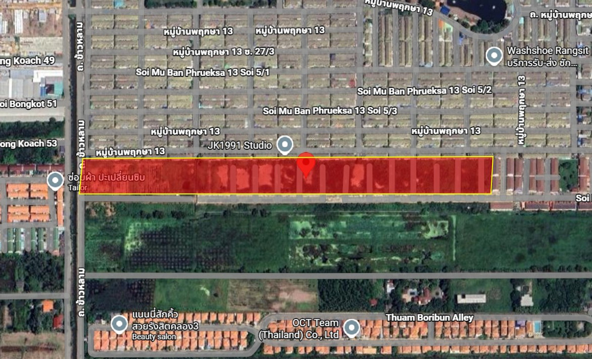 For SaleLandPathum Thani,Rangsit, Thammasat : Land for sale next to Khlong 3 Road, suitable for a housing development.