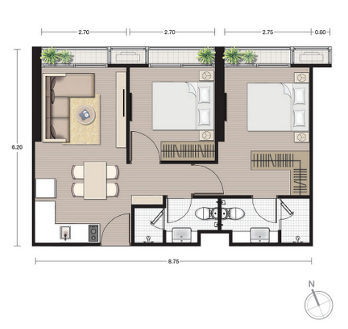 For SaleCondoSukhumvit, Asoke, Thonglor : Noble BE19 / 2 Bedrooms (FOR SALE), Noble BE19 / 2 Bedrooms (For Sale) TARN245