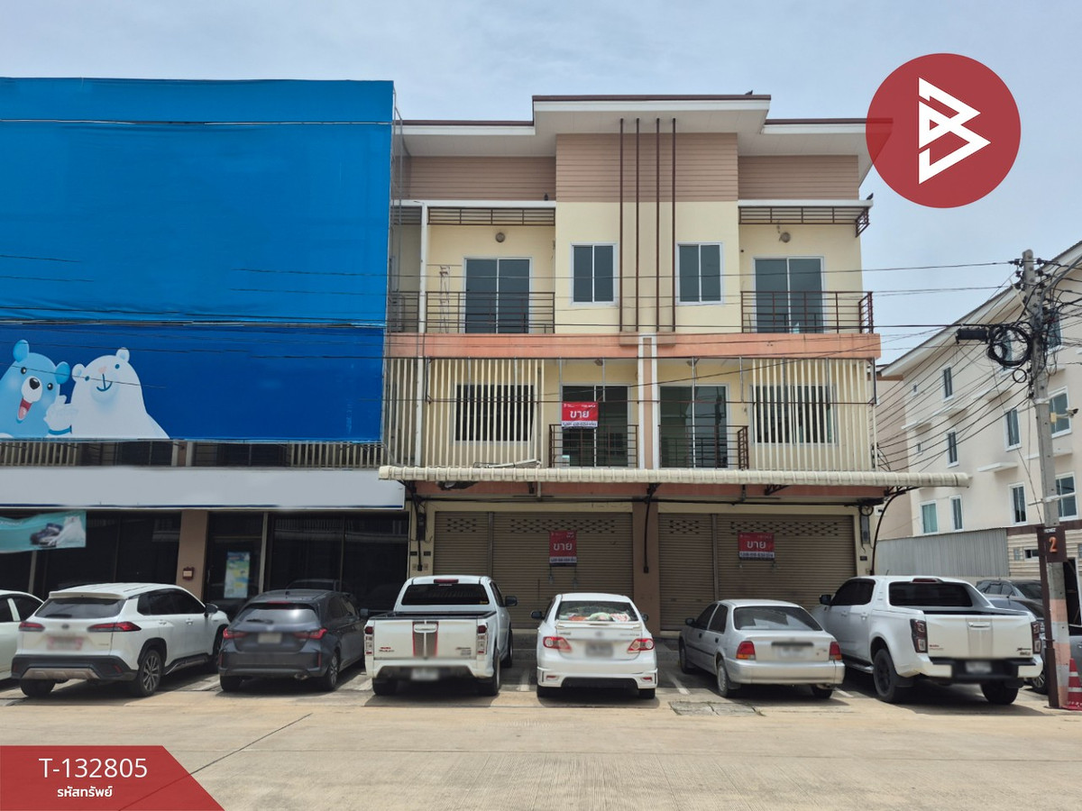For SaleShop HouseSuphan Buri : Commercial building for sale, 2 units, area 52.4 sq m, Rua Yai, Suphan Buri.