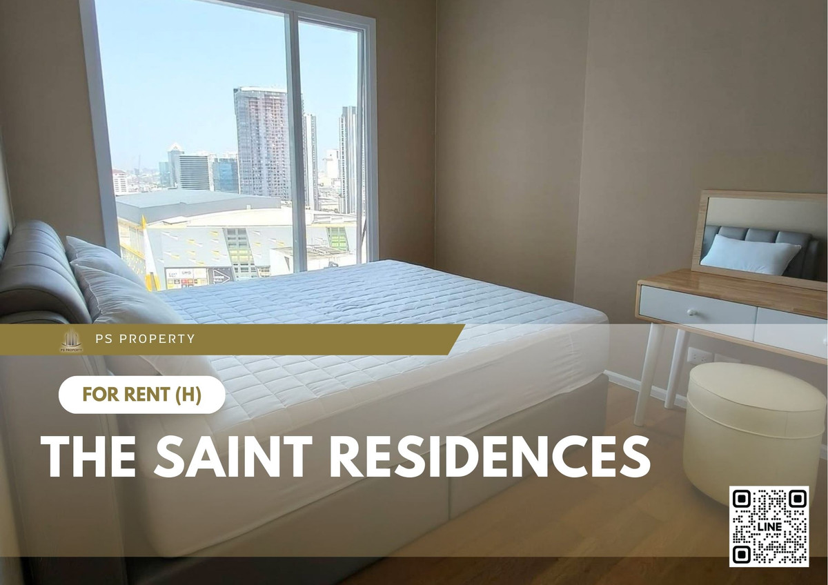 For RentCondoLadprao, Central Ladprao : For Rent 🔥 The Saint Residences 🔥 Near MRT Phahonyothin. Fully furnished with appliances.