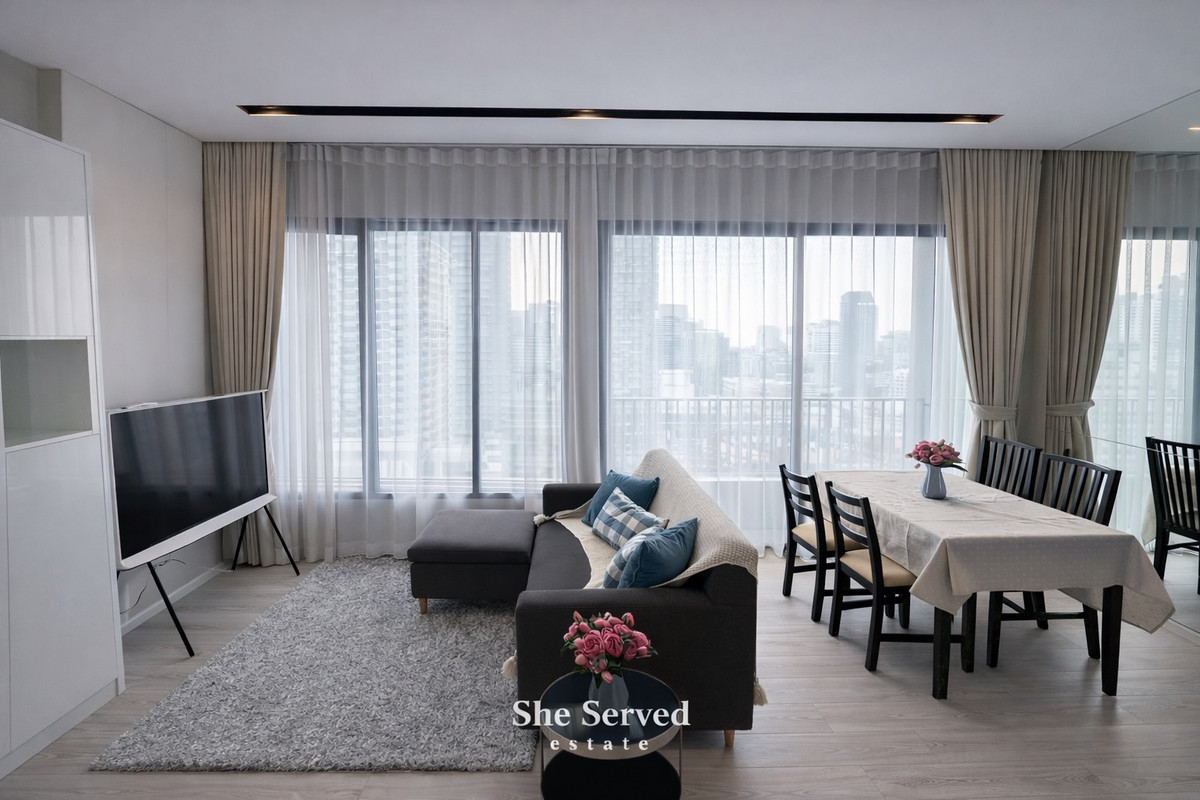 ให้เช่าคอนโดราชเทวี พญาไท : ◈ The Room Phayathai ◈ High-Floor 2BR Condo for Rent • City View • Near BTS & ARL